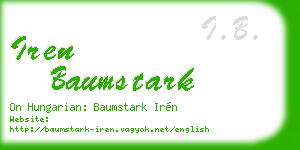 iren baumstark business card