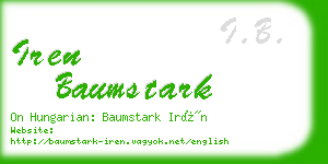 iren baumstark business card